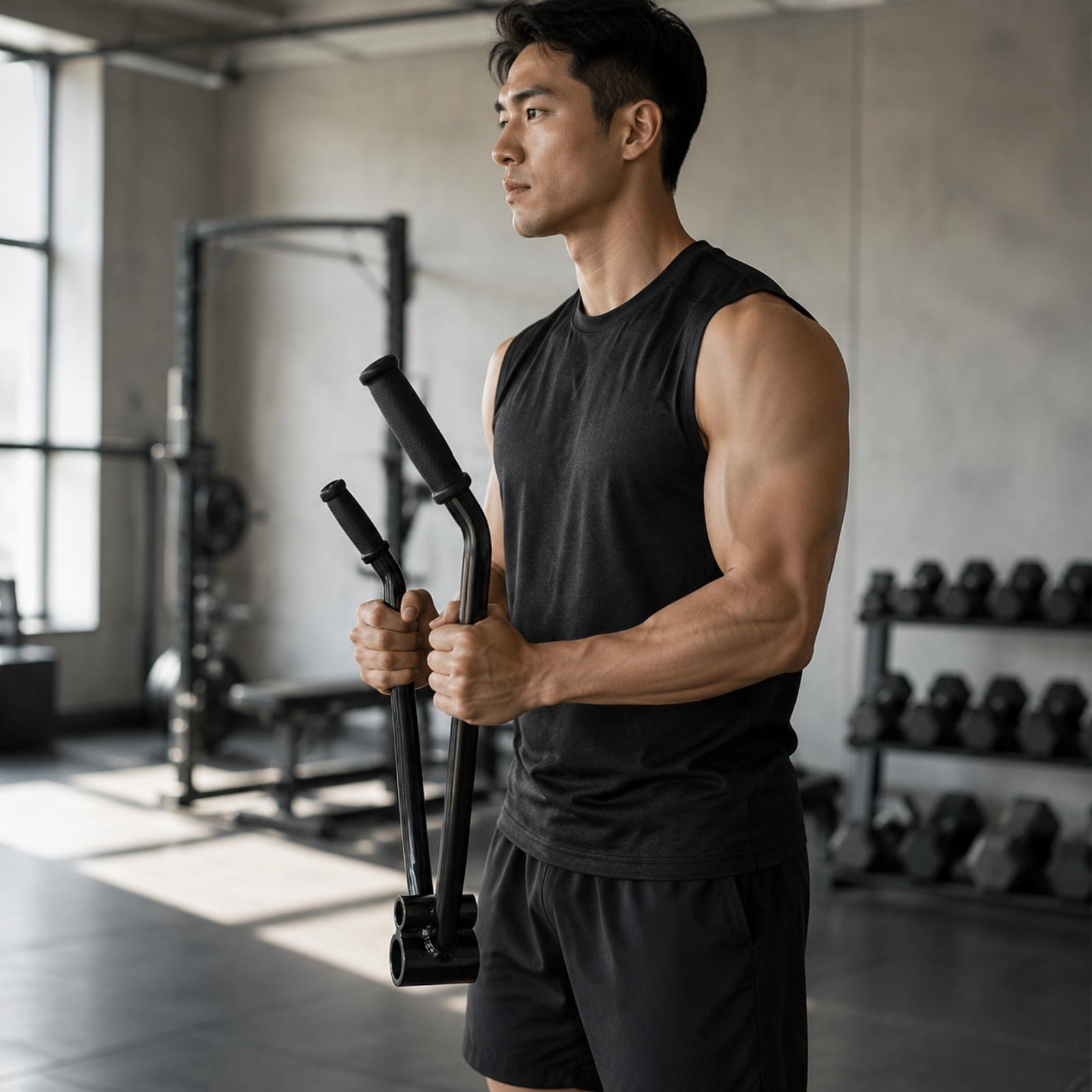 مقبض فولاذي متين على شكل حرف V - مراجعة Landmine Barbell Attachment وسعره
