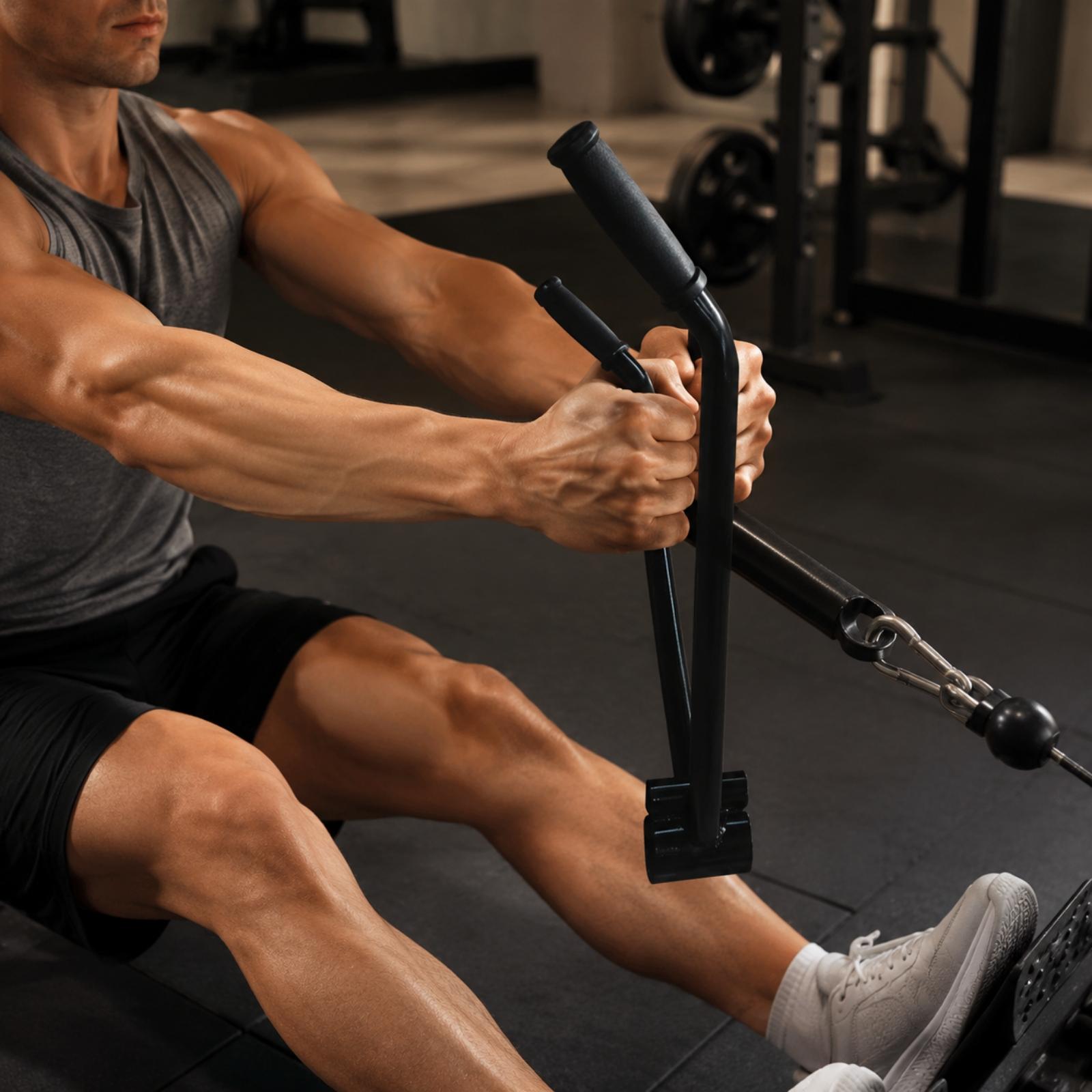 مقبض فولاذي متين على شكل حرف V - مراجعة Landmine Barbell Attachment وسعره
